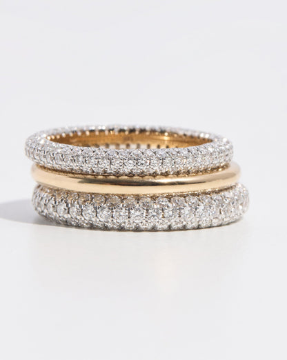TCW Round Half Eternity Lab Grown Diamond Wedding Band