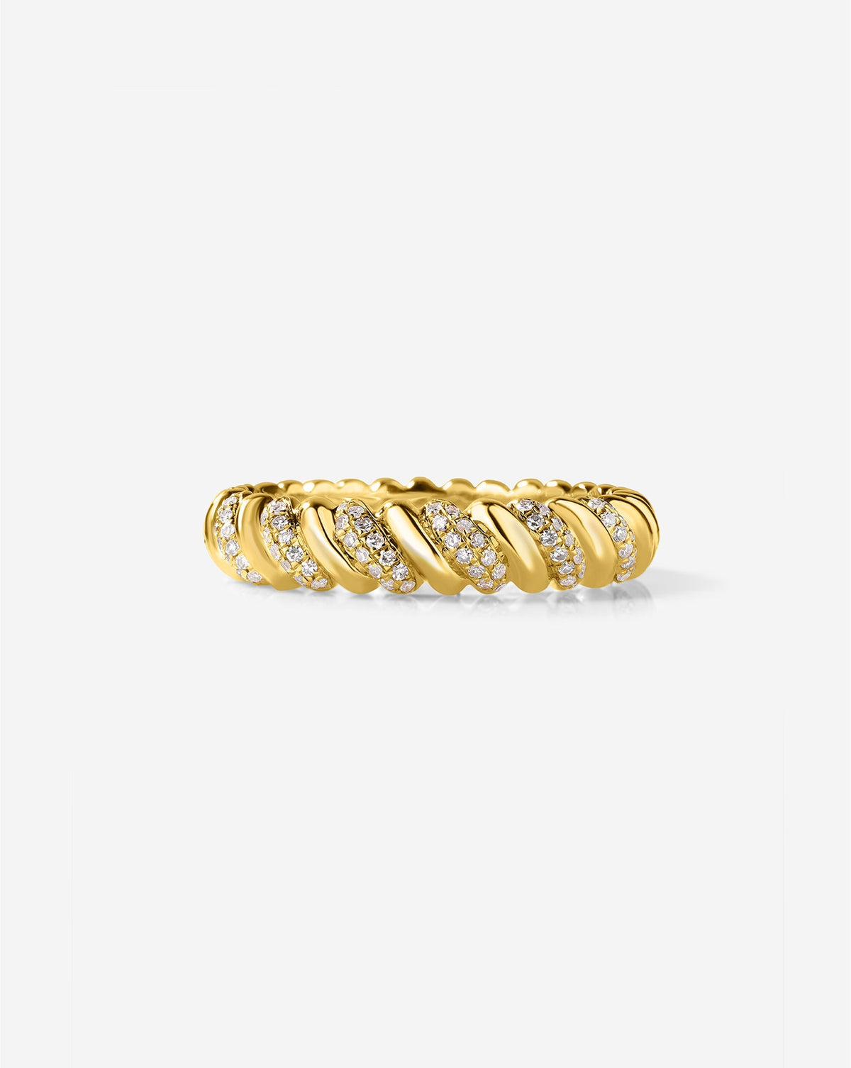 TCW Round Half Eternity Lab Grown Diamond Wedding Band