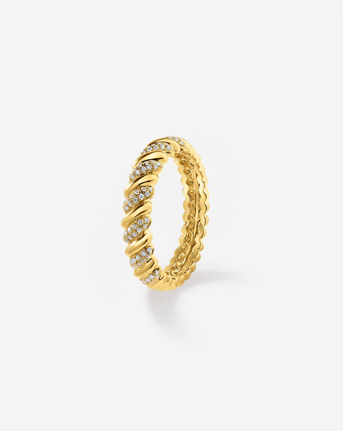 TCW Round Half Eternity Lab Grown Diamond Wedding Band