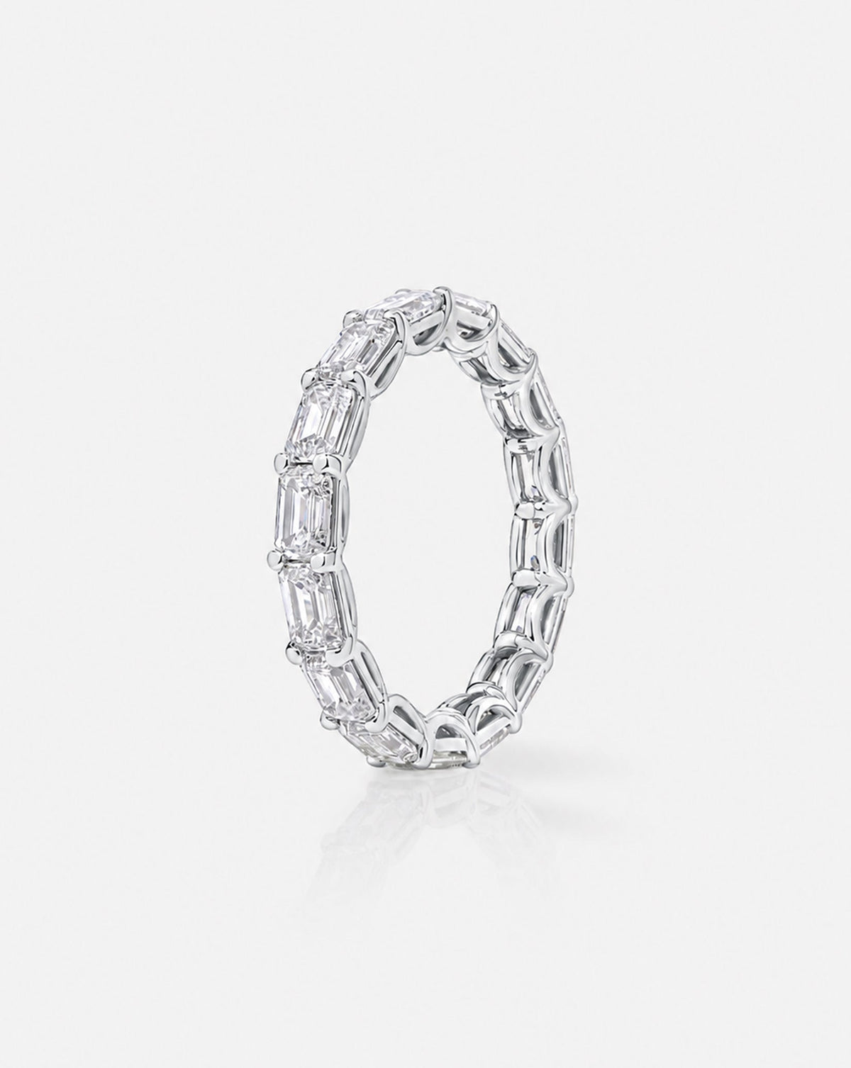 TCW Round Half Eternity Lab Grown Diamond Wedding Band