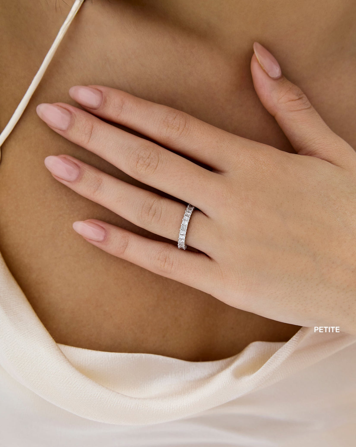 TCW Round Half Eternity Lab Grown Diamond Wedding Band