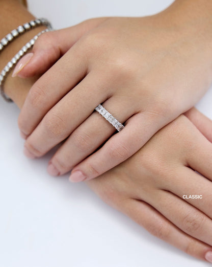 TCW Round Half Eternity Lab Grown Diamond Wedding Band
