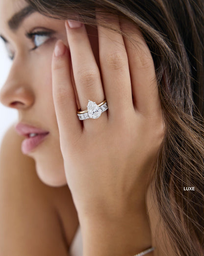 TCW Round Half Eternity Lab Grown Diamond Wedding Band
