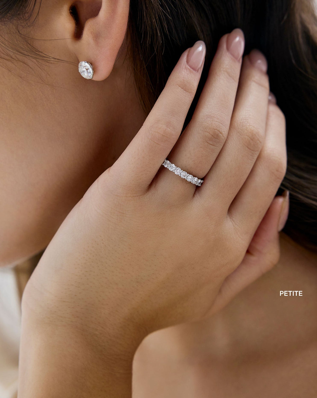 TCW Round Half Eternity Lab Grown Diamond Wedding Band