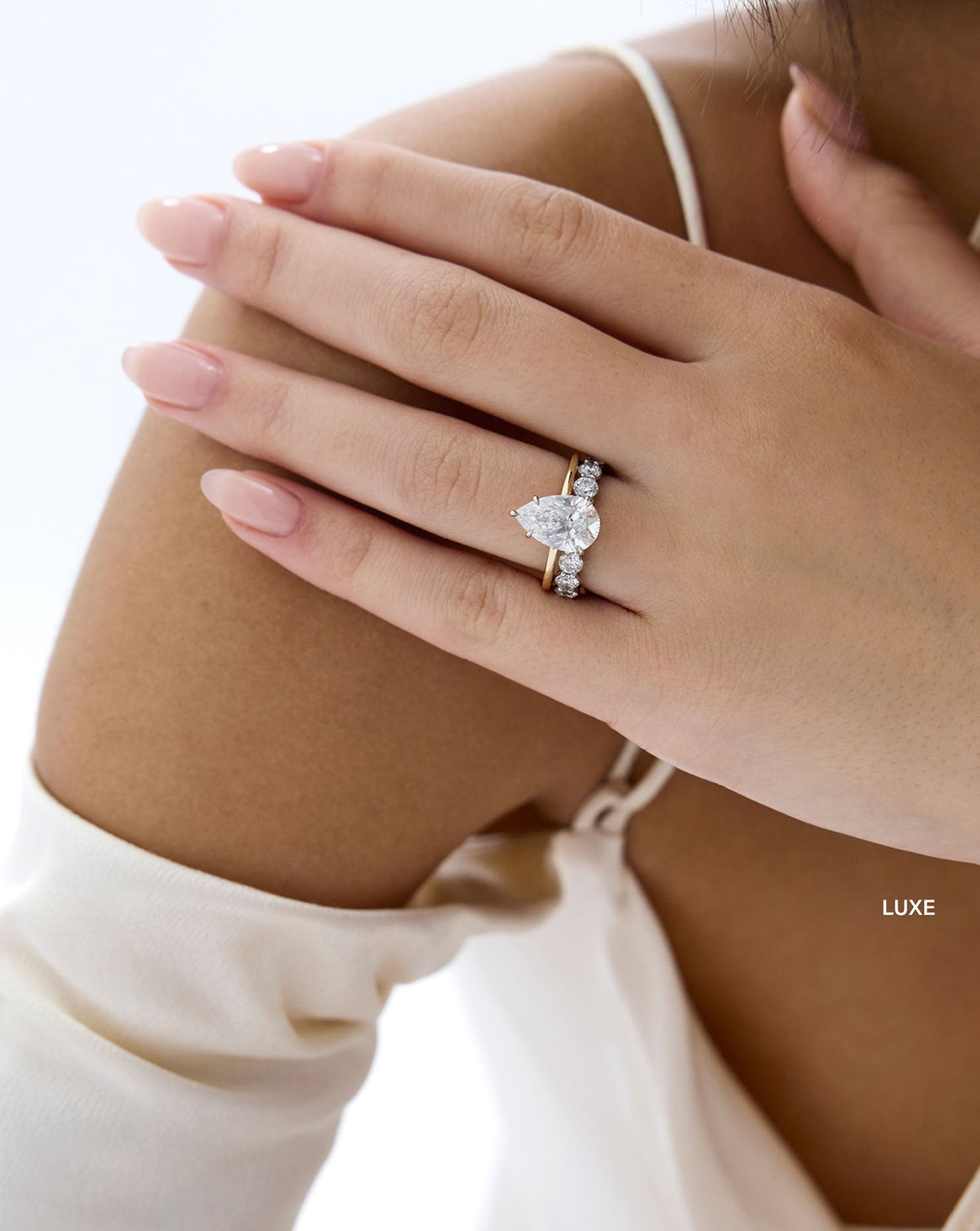TCW Round Half Eternity Lab Grown Diamond Wedding Band