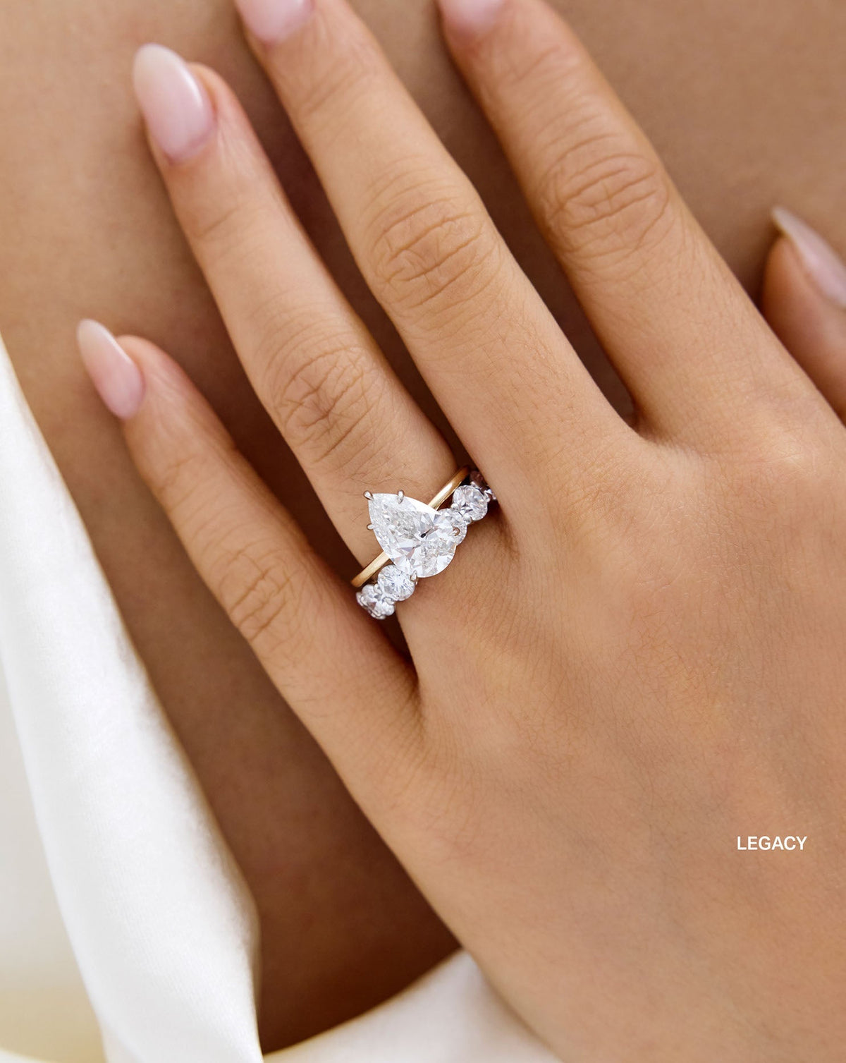 TCW Round Half Eternity Lab Grown Diamond Wedding Band
