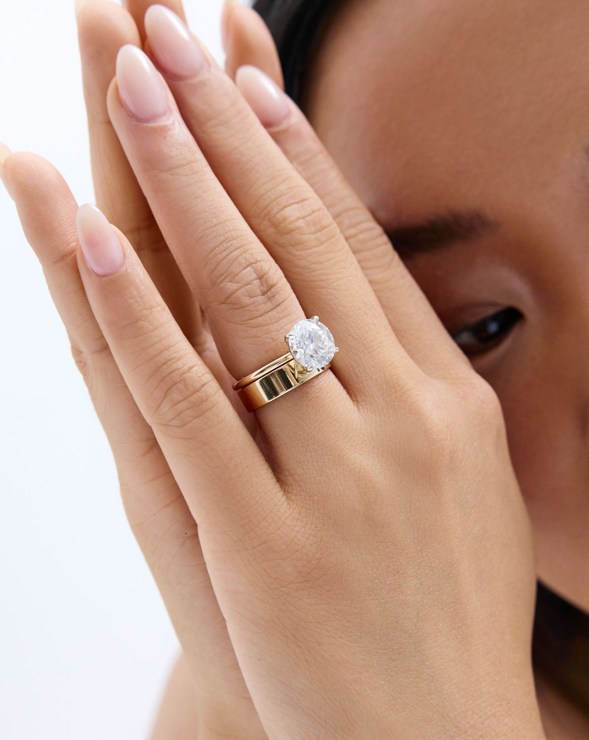 TCW Round Half Eternity Lab Grown Diamond Wedding Band