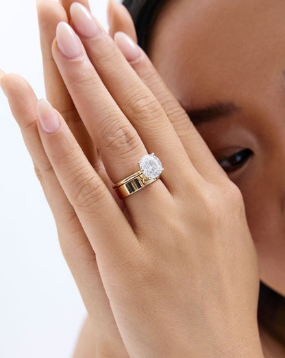 TCW Round Half Eternity Lab Grown Diamond Wedding Band