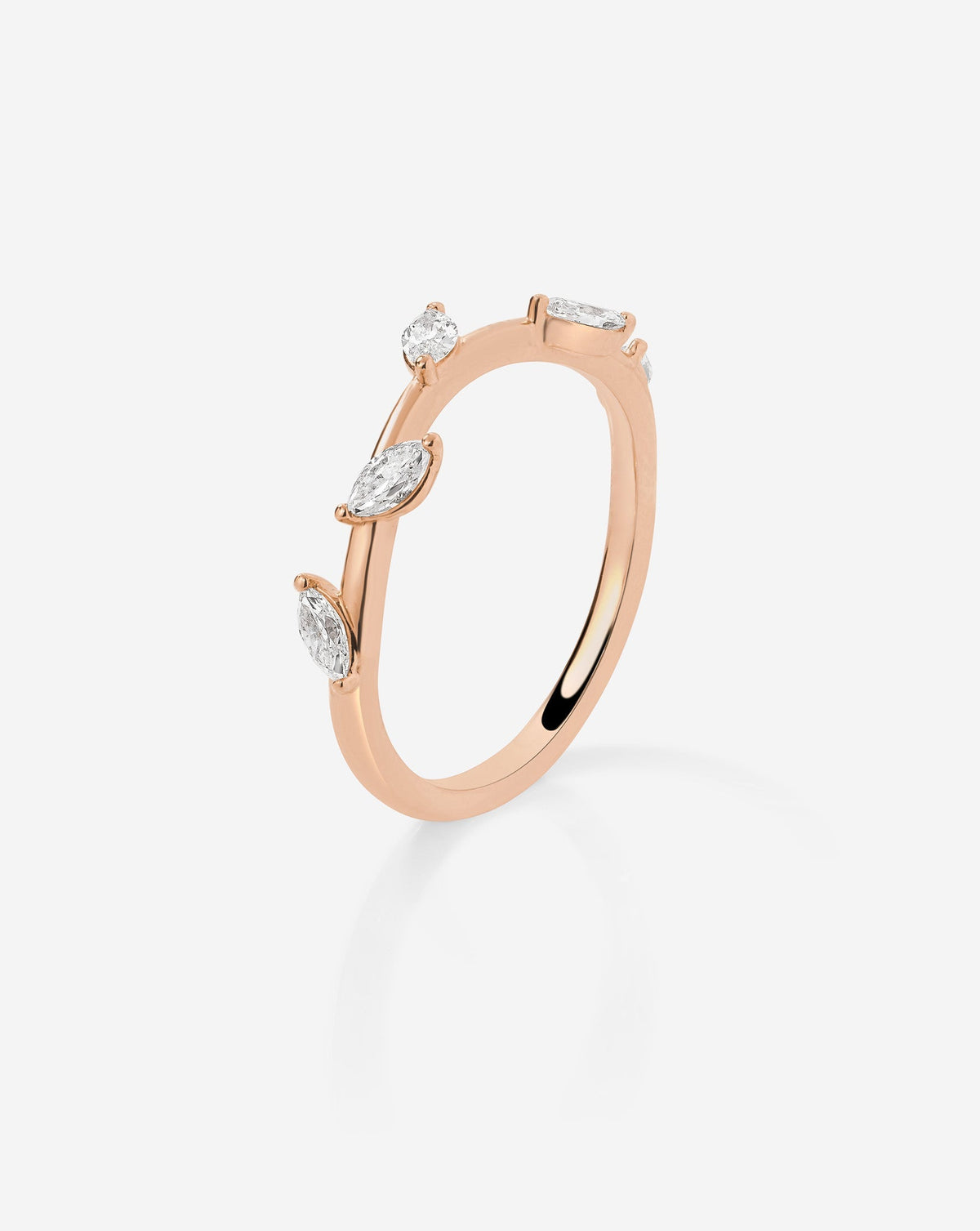 TCW Round Half Eternity Lab Grown Diamond Wedding Band