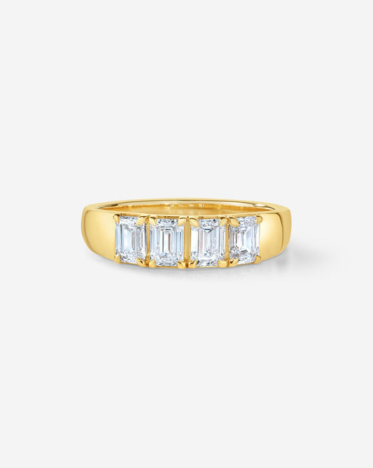 TCW Round Half Eternity Lab Grown Diamond Wedding Band