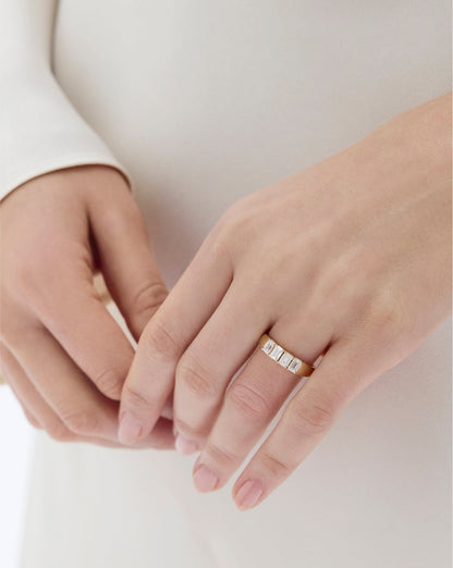 TCW Round Half Eternity Lab Grown Diamond Wedding Band