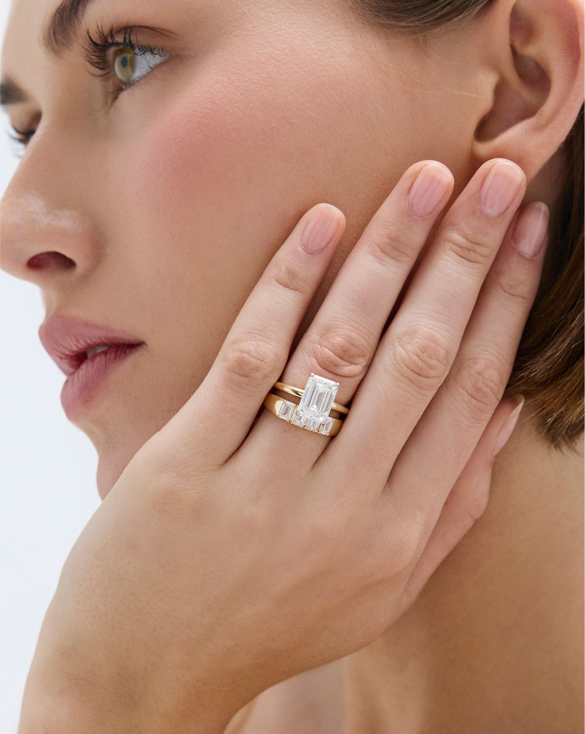 TCW Round Half Eternity Lab Grown Diamond Wedding Band