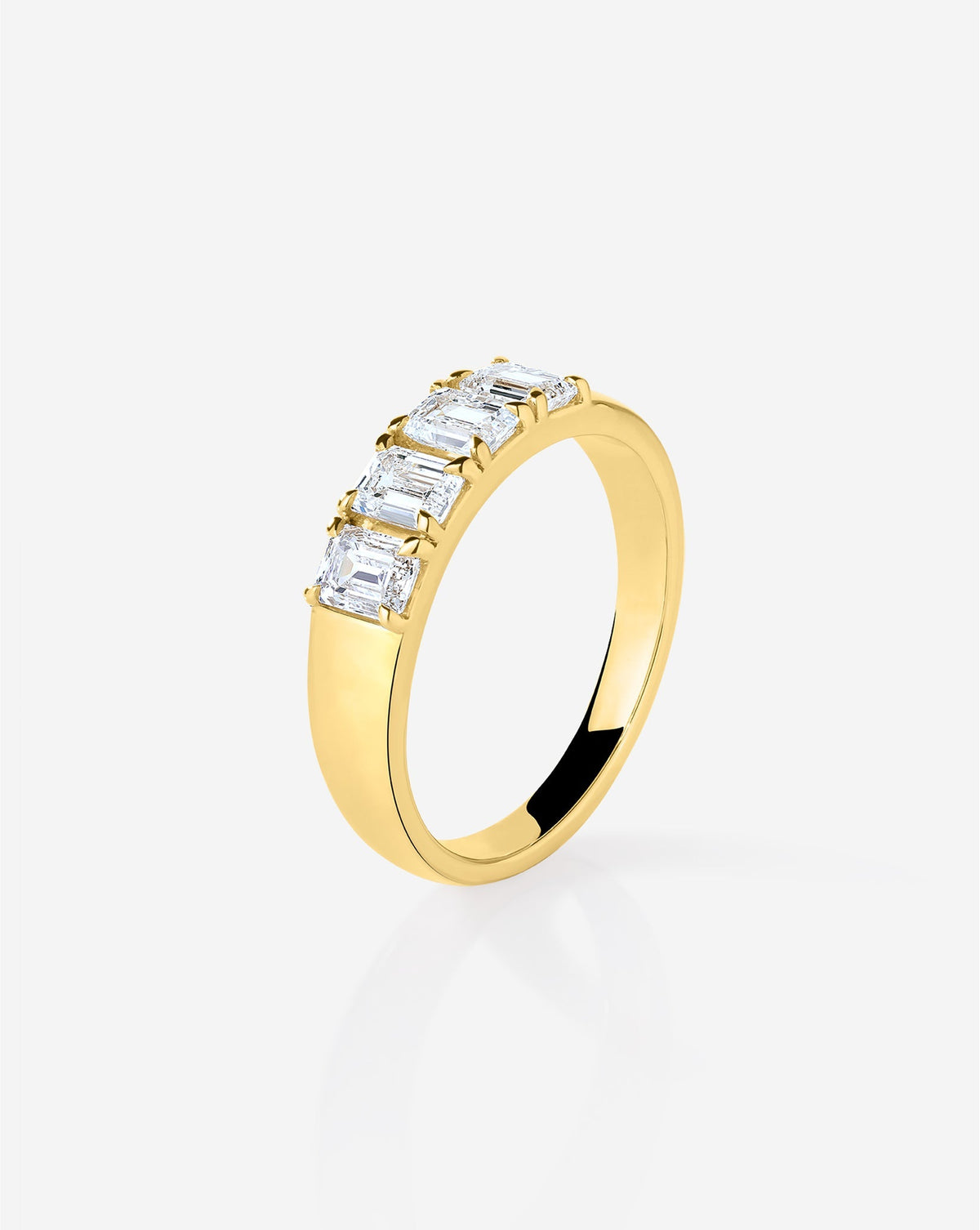 TCW Round Half Eternity Lab Grown Diamond Wedding Band