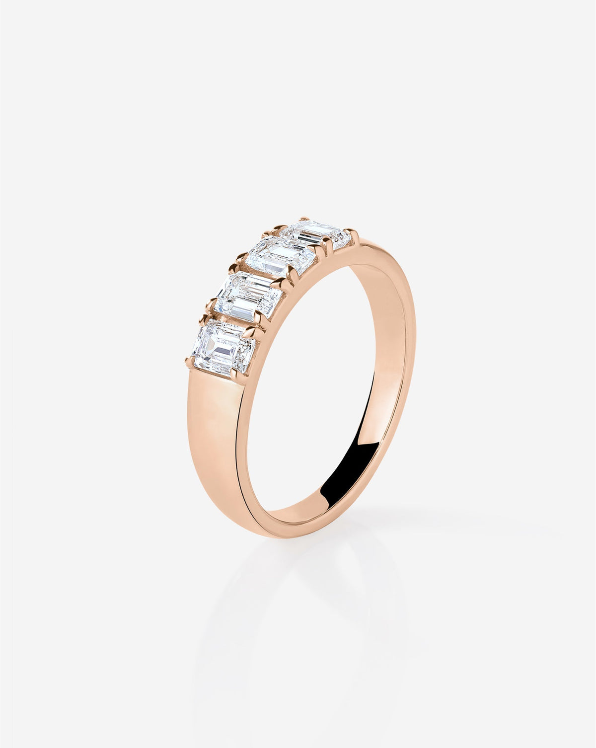 TCW Round Half Eternity Lab Grown Diamond Wedding Band