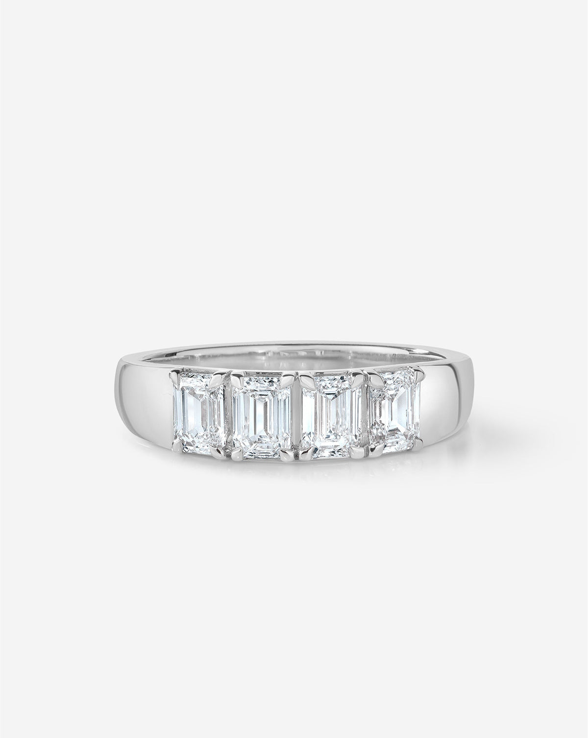 TCW Round Half Eternity Lab Grown Diamond Wedding Band