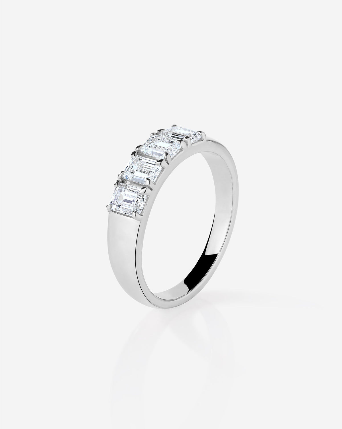 TCW Round Half Eternity Lab Grown Diamond Wedding Band