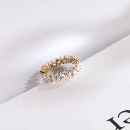 0.5 TCW Heart Full Eternity Moissanite Wedding Band