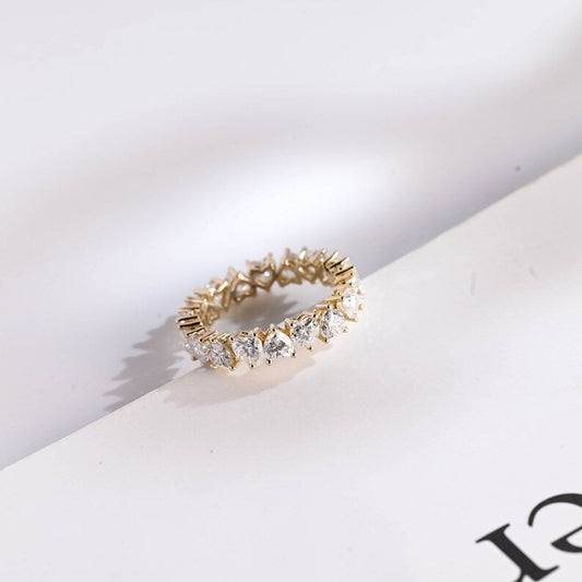 0.5 TCW Heart Full Eternity Moissanite Wedding Band