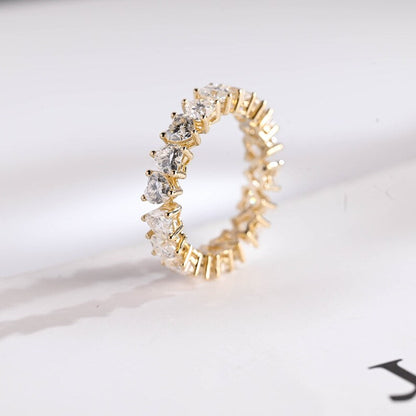 0.5 TCW Heart Full Eternity Moissanite Wedding Band