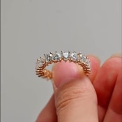 0.5 TCW Heart Full Eternity Moissanite Wedding Band