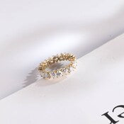 0.5 TCW Heart Full Eternity Moissanite Wedding Band