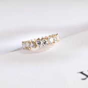 0.5 TCW Heart Full Eternity Moissanite Wedding Band