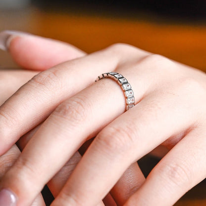 0.5 TCW Radiant Full Eternity Moissanite Wedding Band