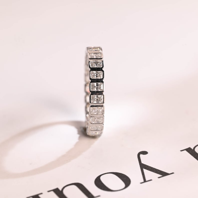 0.5 TCW Radiant Full Eternity Moissanite Wedding Band