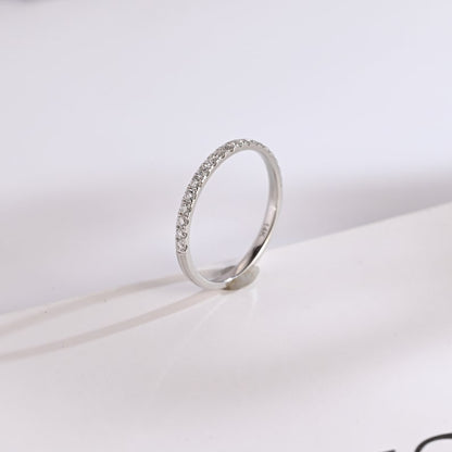 0.2 TCW Round Half Eternity Moissanite Wedding Band