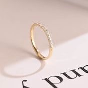 0.2 TCW Round Half Eternity Moissanite Wedding Band