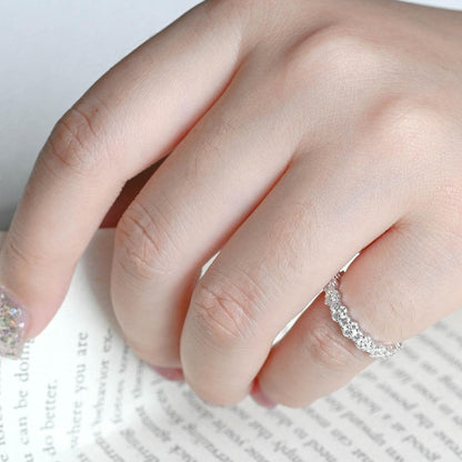 0.3 TCW Round Half Eternity Moissanite Wedding Band