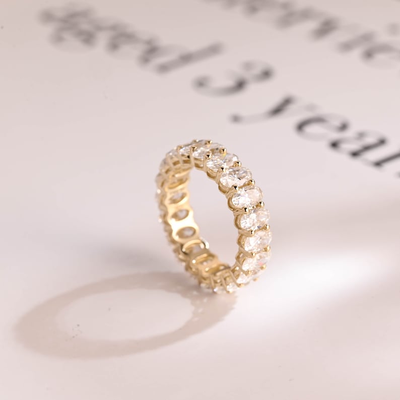 0.5 TCW Oval Full Eternity Moissanite Wedding Band