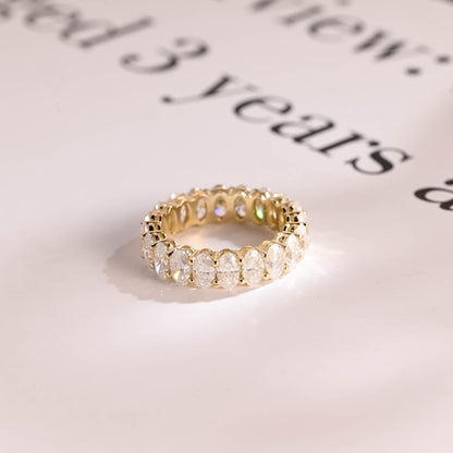 0.5 TCW Oval Full Eternity Moissanite Wedding Band