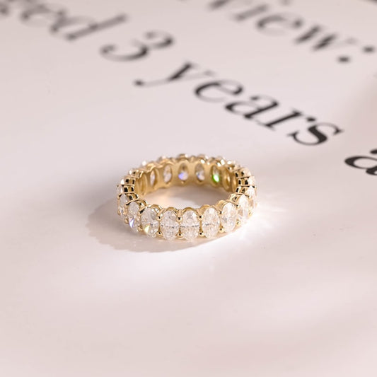 0.5 TCW Oval Full Eternity Moissanite Wedding Band