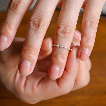 0.3 TCW Marquise Full Eternity Moissanite Wedding Band