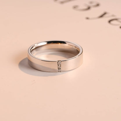 0.05 TCW Round Moissanite Minimalist Men's Wedding Band