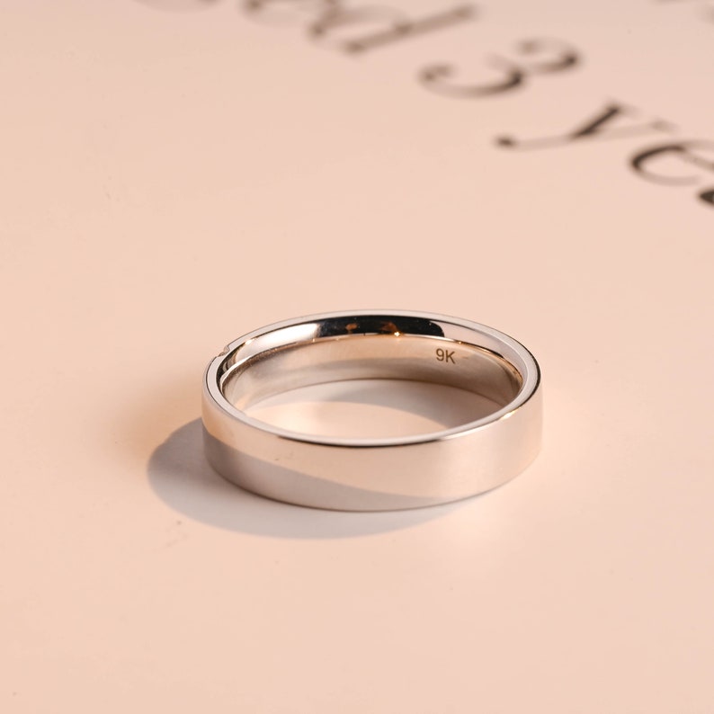 0.05 TCW Round Moissanite Minimalist Men's Wedding Band