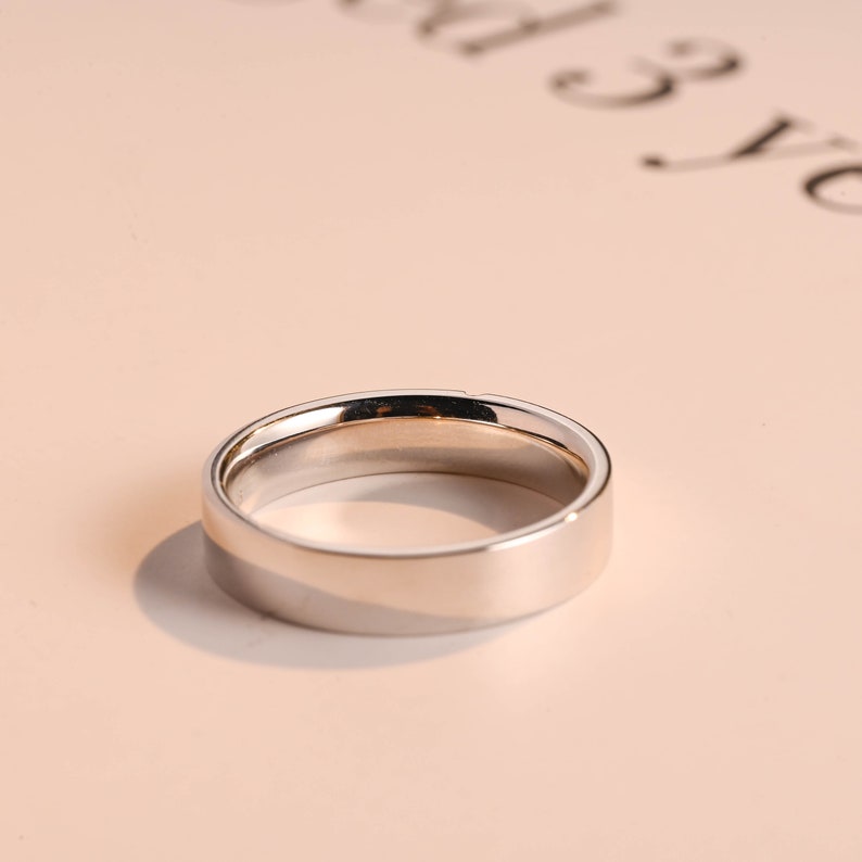 0.05 TCW Round Moissanite Minimalist Men's Wedding Band