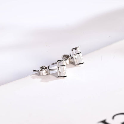 0.14 TCW Princess Moissanite Stud Earrings