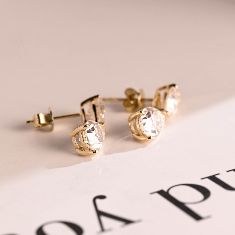 1.2 TCW Pear Moissanite Drop  Earrings
