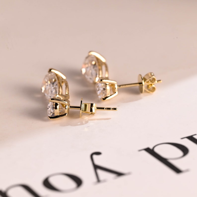 1.2 TCW Pear Moissanite Drop  Earrings
