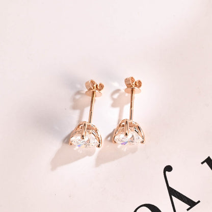 2 TCW Heart Moissanite Bezel Hoop Earrings
