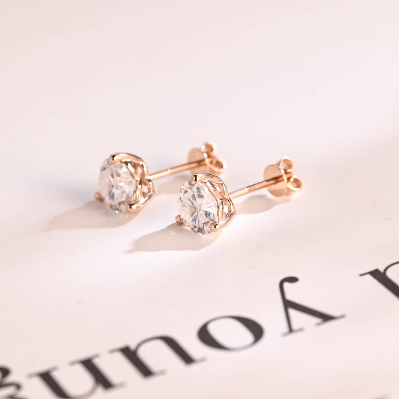 2 TCW Heart Moissanite Bezel Hoop Earrings