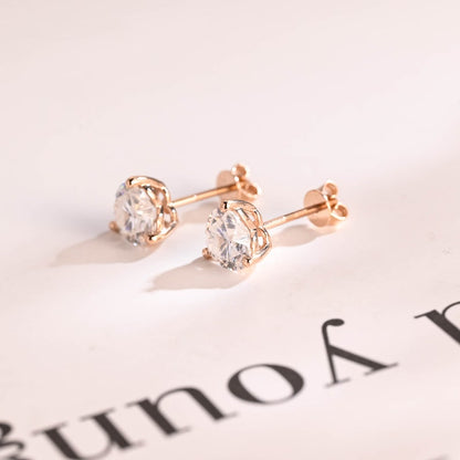 2 TCW Heart Moissanite Bezel Hoop Earrings