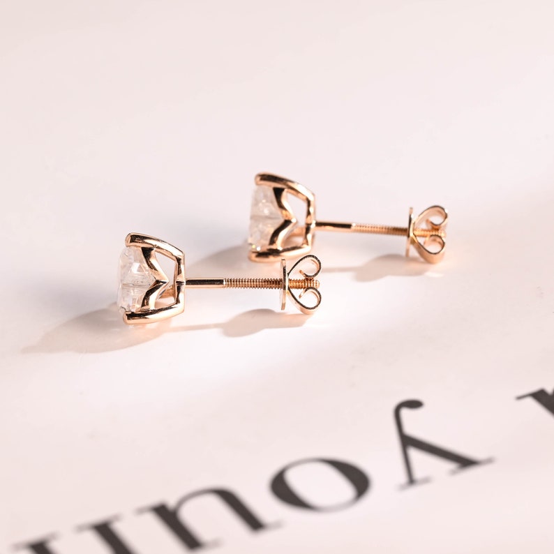 2 TCW Heart Moissanite Bezel Hoop Earrings