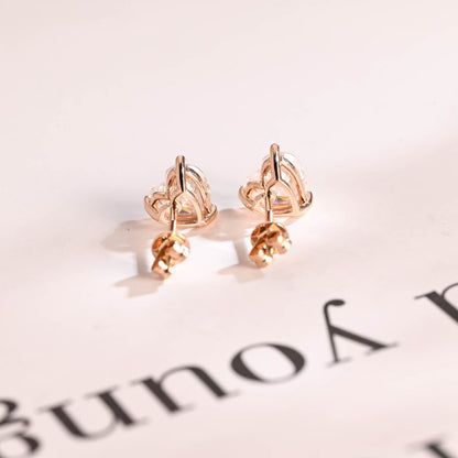 2 TCW Heart Moissanite Bezel Hoop Earrings