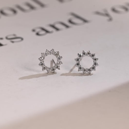 0.4 TCW Round Moissanite Stud Earrings