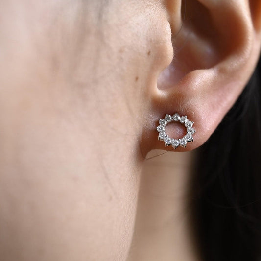 0.4 TCW Round Moissanite Stud Earrings