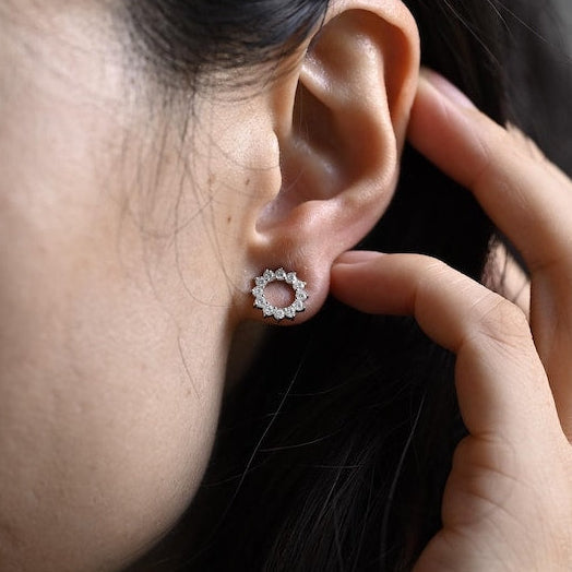 0.4 TCW Round Moissanite Stud Earrings