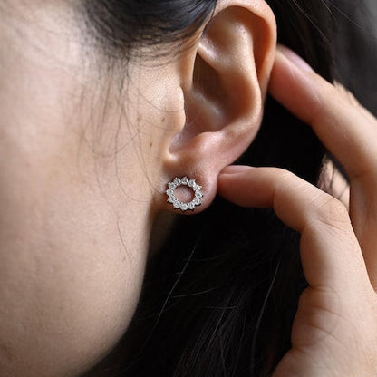 0.4 TCW Round Moissanite Stud Earrings